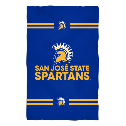 San Jose State Spartans Blue Beach Bath Towel by Vive La Fete