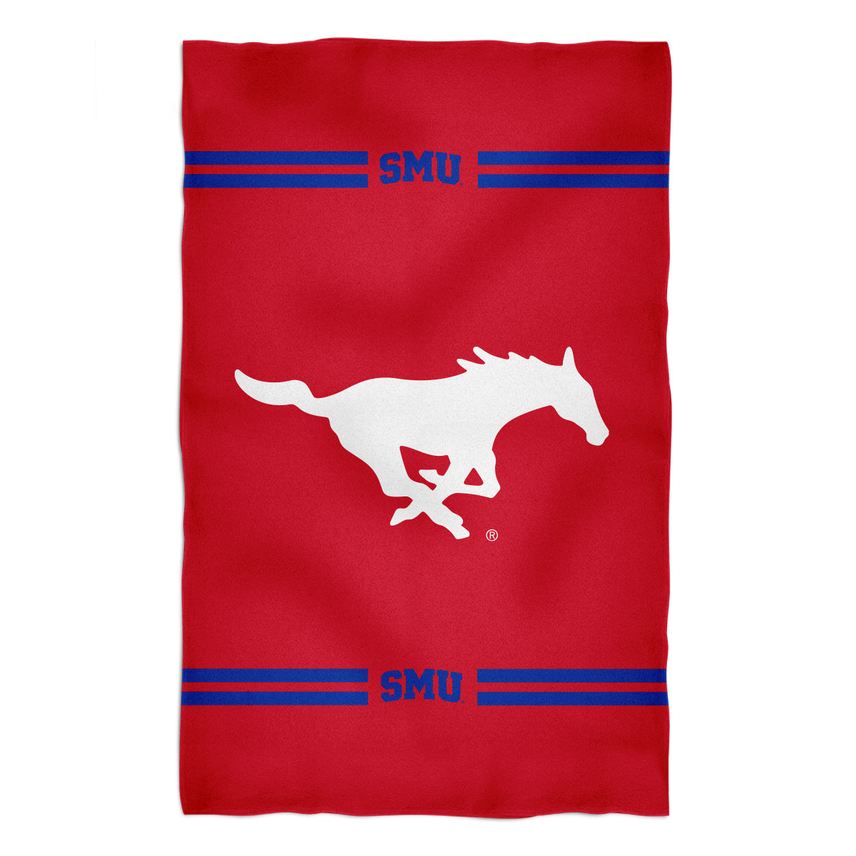 Southern Methodist Mustangs Red Beach Bath Towel by Vive La Fete