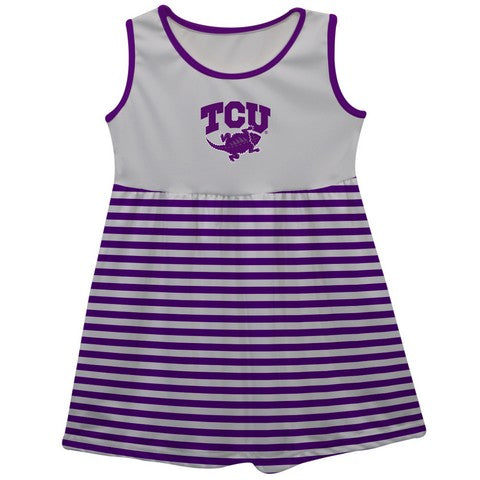 TCU Girls Game Day Sleeveless Tank Dress by Vive La Fete-Campus-Wardrobe