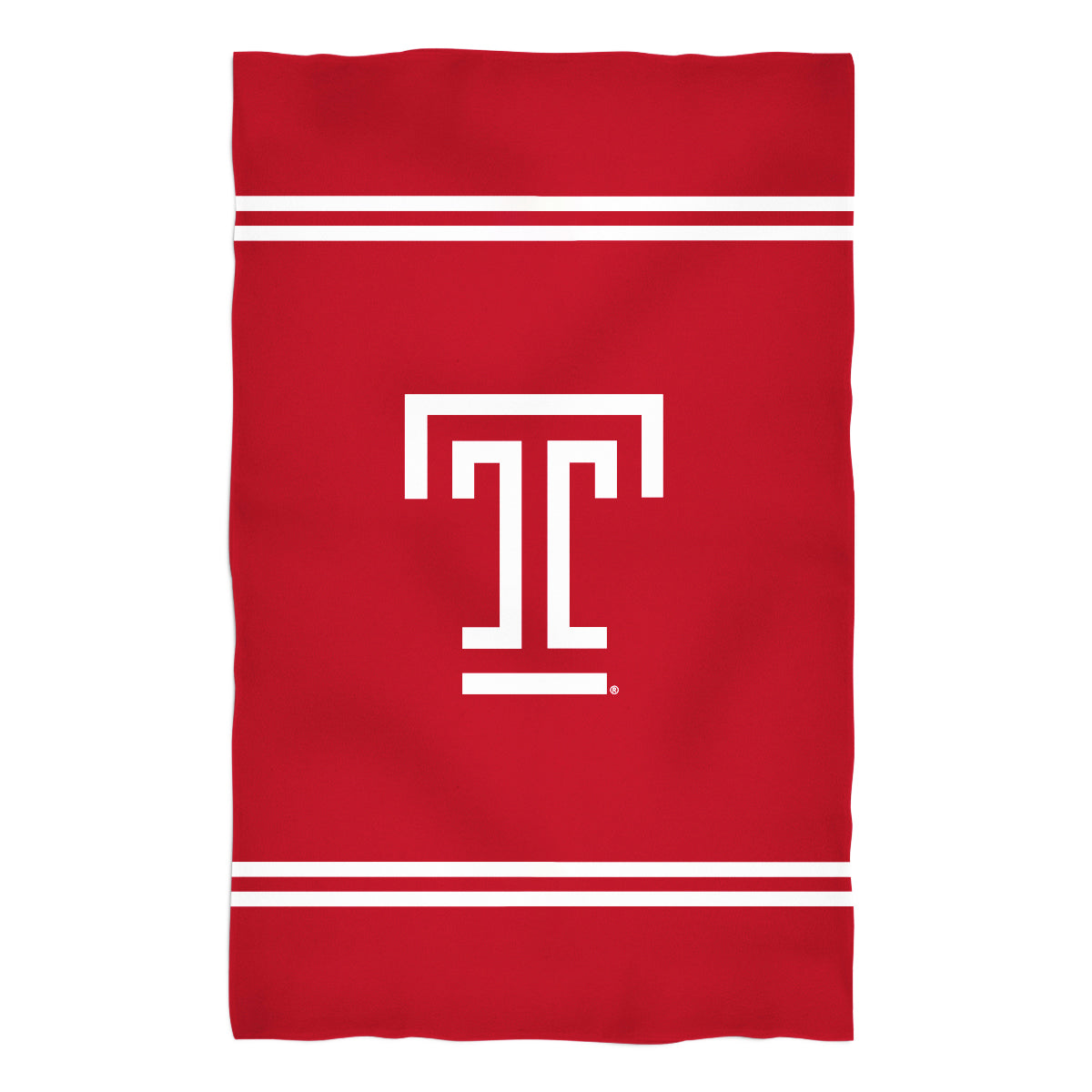 Temple University Owls TU Red Beach Bath Towel by Vive La Fete