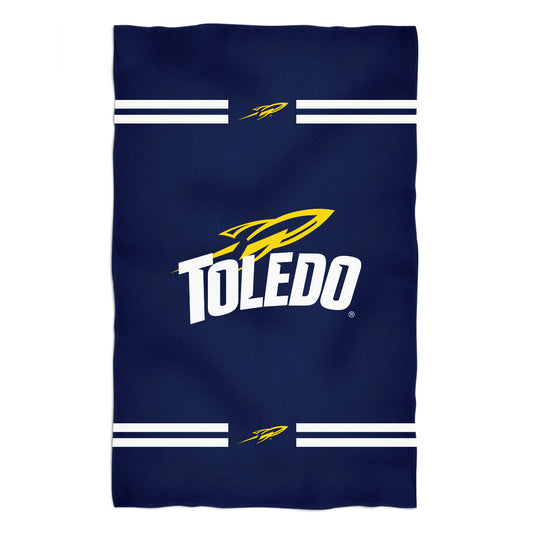 U Toledo Rockets Navy Beach Bath Towel by Vive La Fete