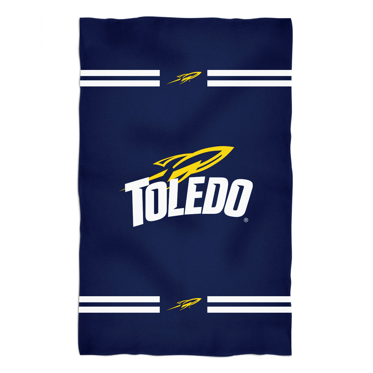 U Toledo Rockets Navy Beach Bath Towel by Vive La Fete