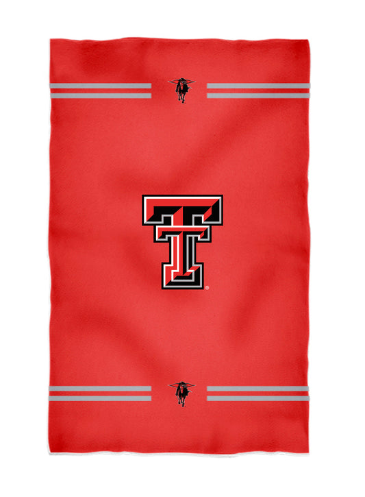 Texas Tech Red Raiders Red Beach Bath Towel by Vive La Fete