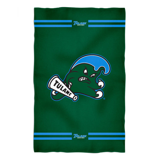 Tulane Green Wave Green Beach Bath Towel by Vive La Fete