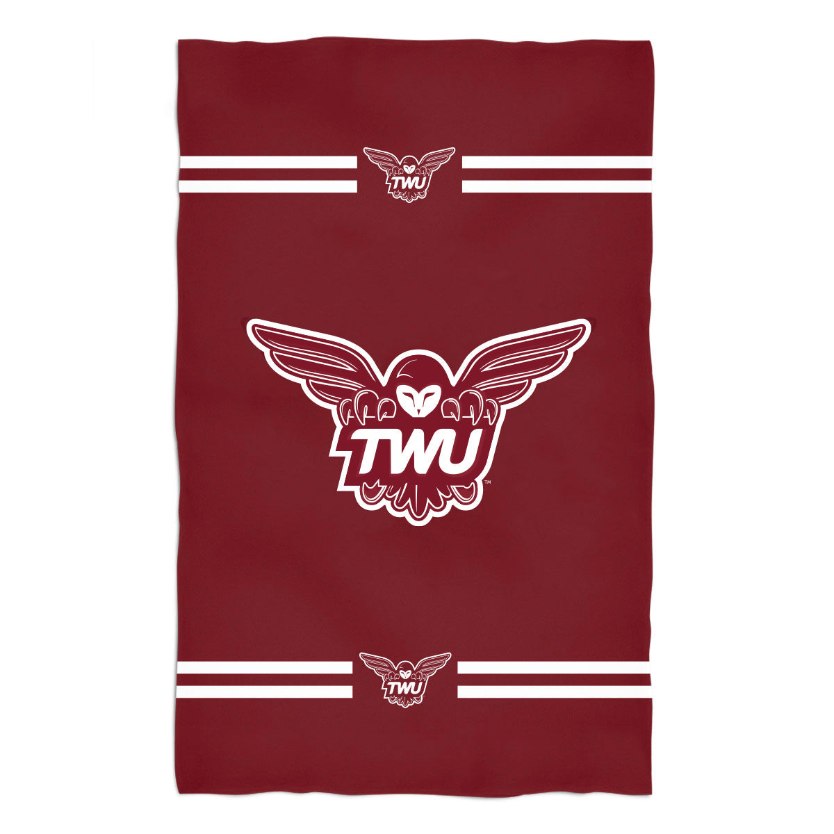 Texas Woman University Pioneers Maroon Beach Bath Towel by Vive La Fete