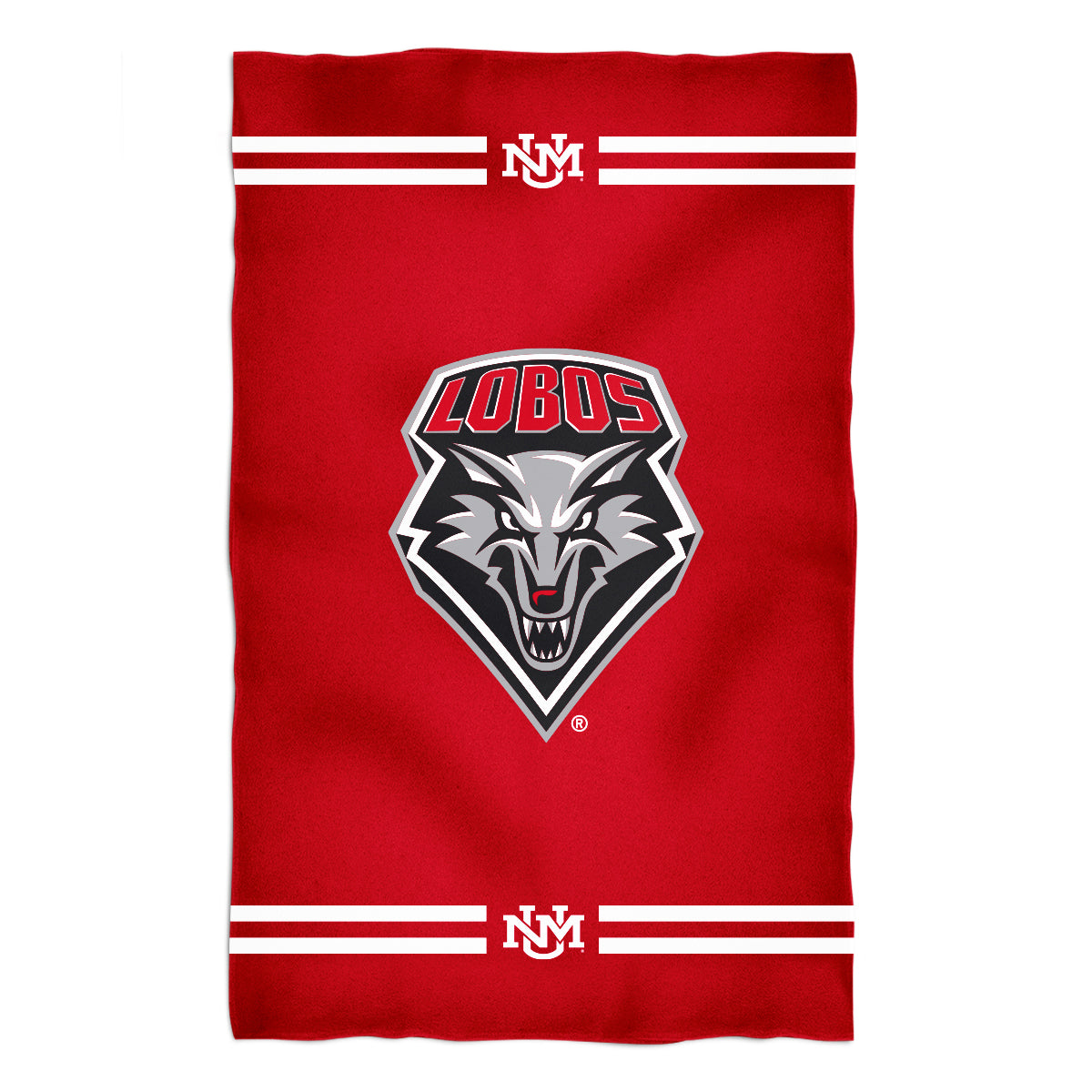 New Mexico Lobos Red Beach Bath Towel by Vive La Fete