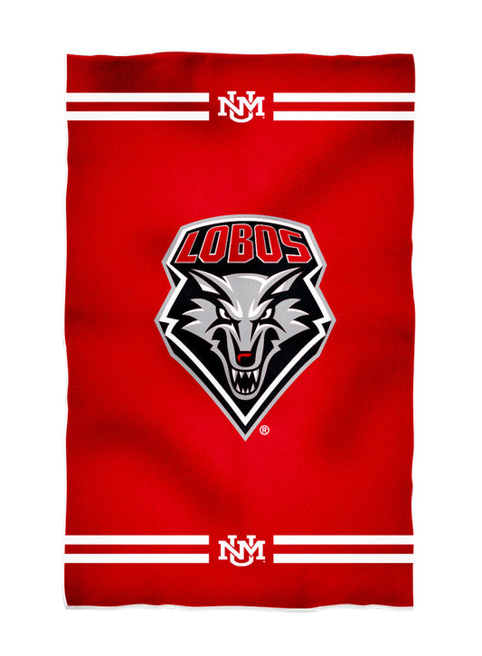 New Mexico Lobos Red Beach Bath Towel by Vive La Fete