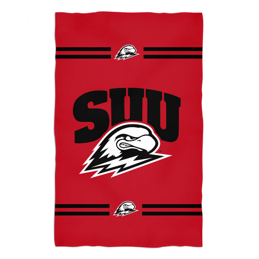 Southern Utah University Thunderbirds Red Beach Bath Towel by Vive La Fete