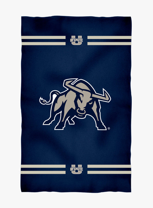 Utah State Aggies Blue Beach Bath Towel by Vive La Fete