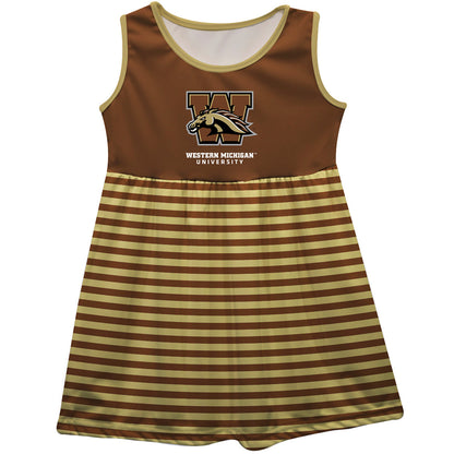 Western Michigan Broncos Girls Game Day Sleeveless Tank Dress Solid Br