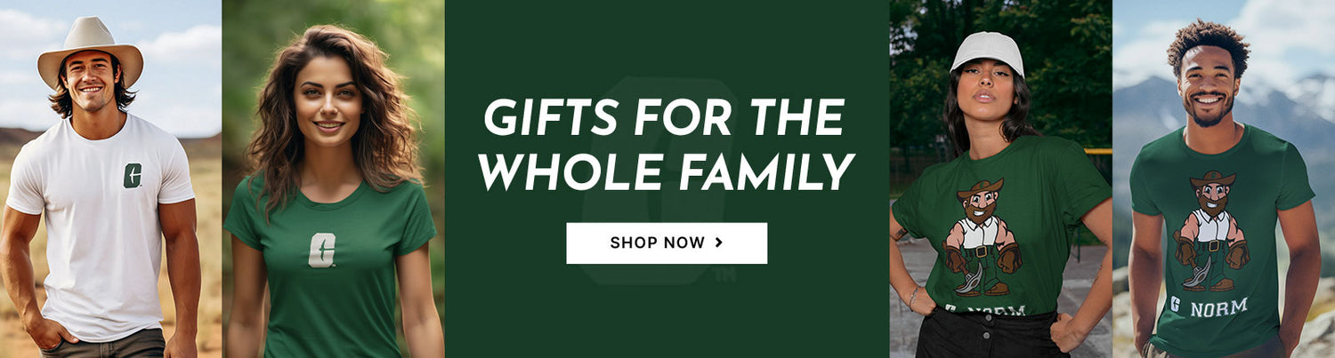 Gifts for the Whole Family. People wearing apparel from University of North Carolina at Charlotte 49ers Apparel - Official Team Gear