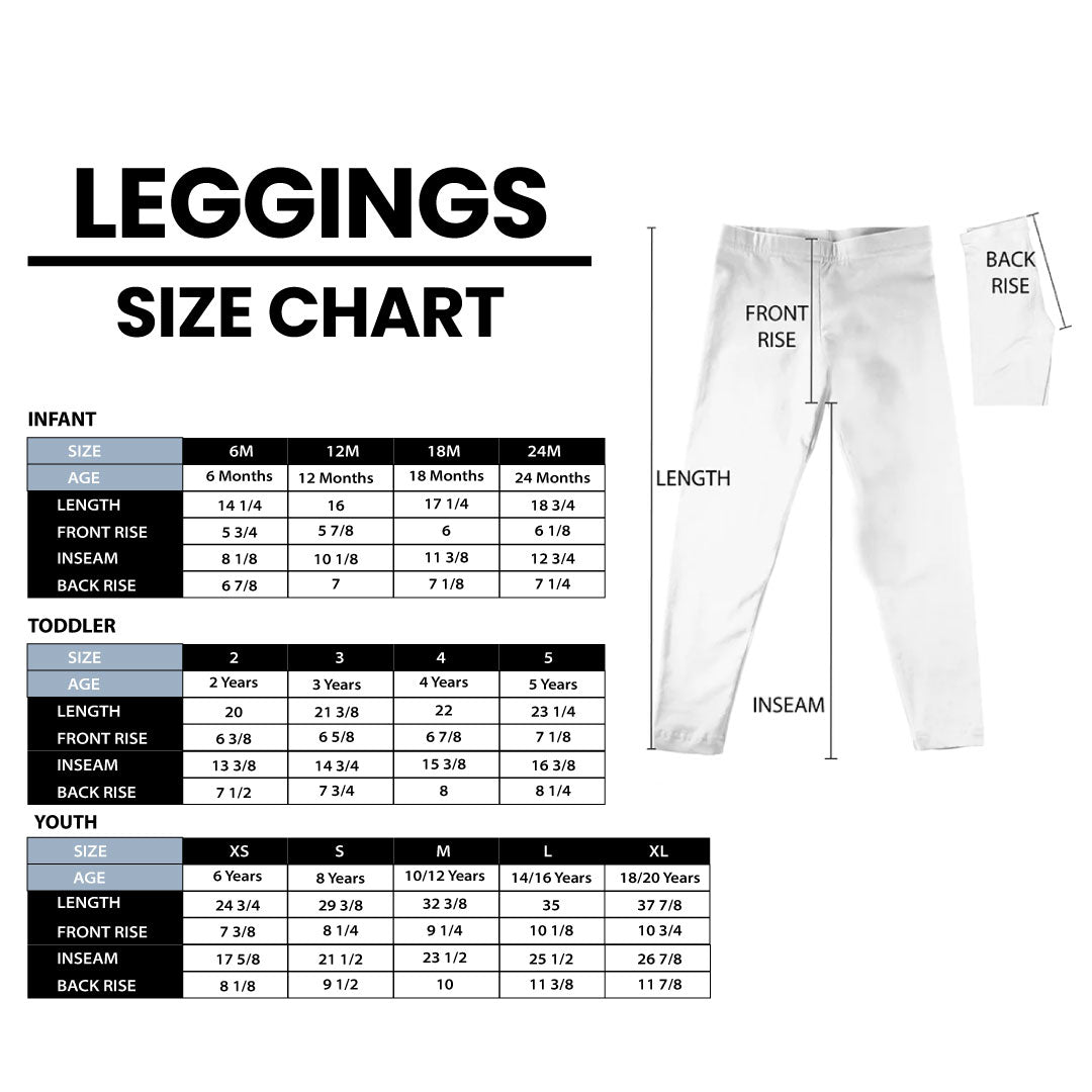 Legging Size Chart for Kids 