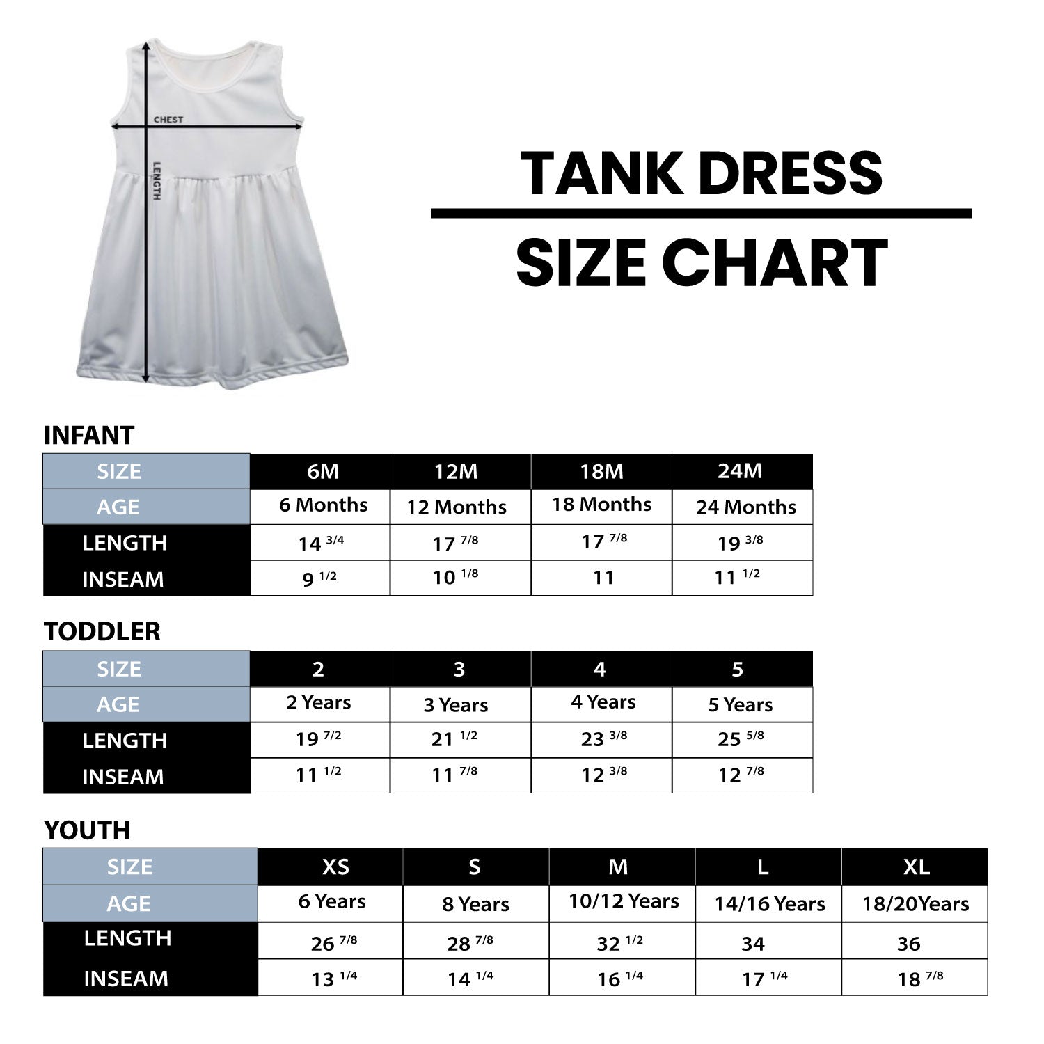 Girls Size Chart | Bambinelli