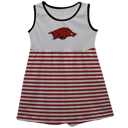 Arkansas Razorbacks Girls Game Day Sleeveless Tank Dress by Vive La Fete-Campus-Wardrobe