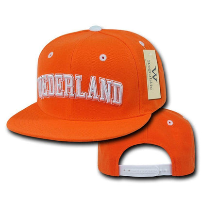 1 Dozen Country Logo Freshmen Pro 6 Panel Flat Bill Baseball Caps Hats Wholesale Bulk-Campus-Wardrobe