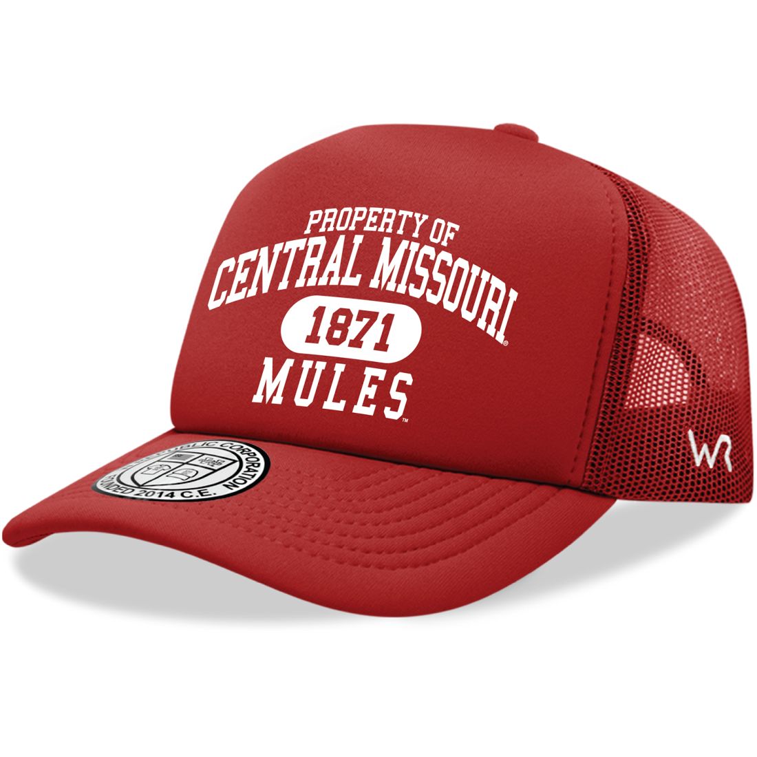 UCM University of Central Missouri Mules Property Foam Trucker Hats
