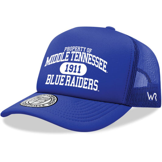 Middle Tennessee State University Baseball Hat Blue Raiders MTSU Brimmed  Embroirderd Hats Cap Adjustable Cloth Strap Adult (Style A)