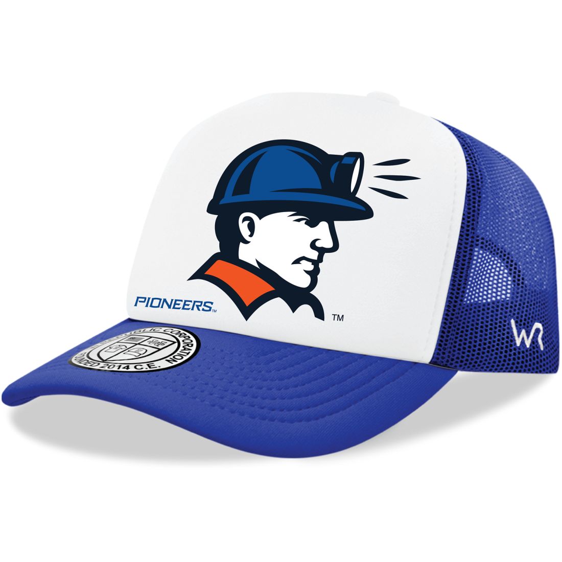 UW University of Wisconsin Platteville Pioneers Jumbo Foam Trucker Hats