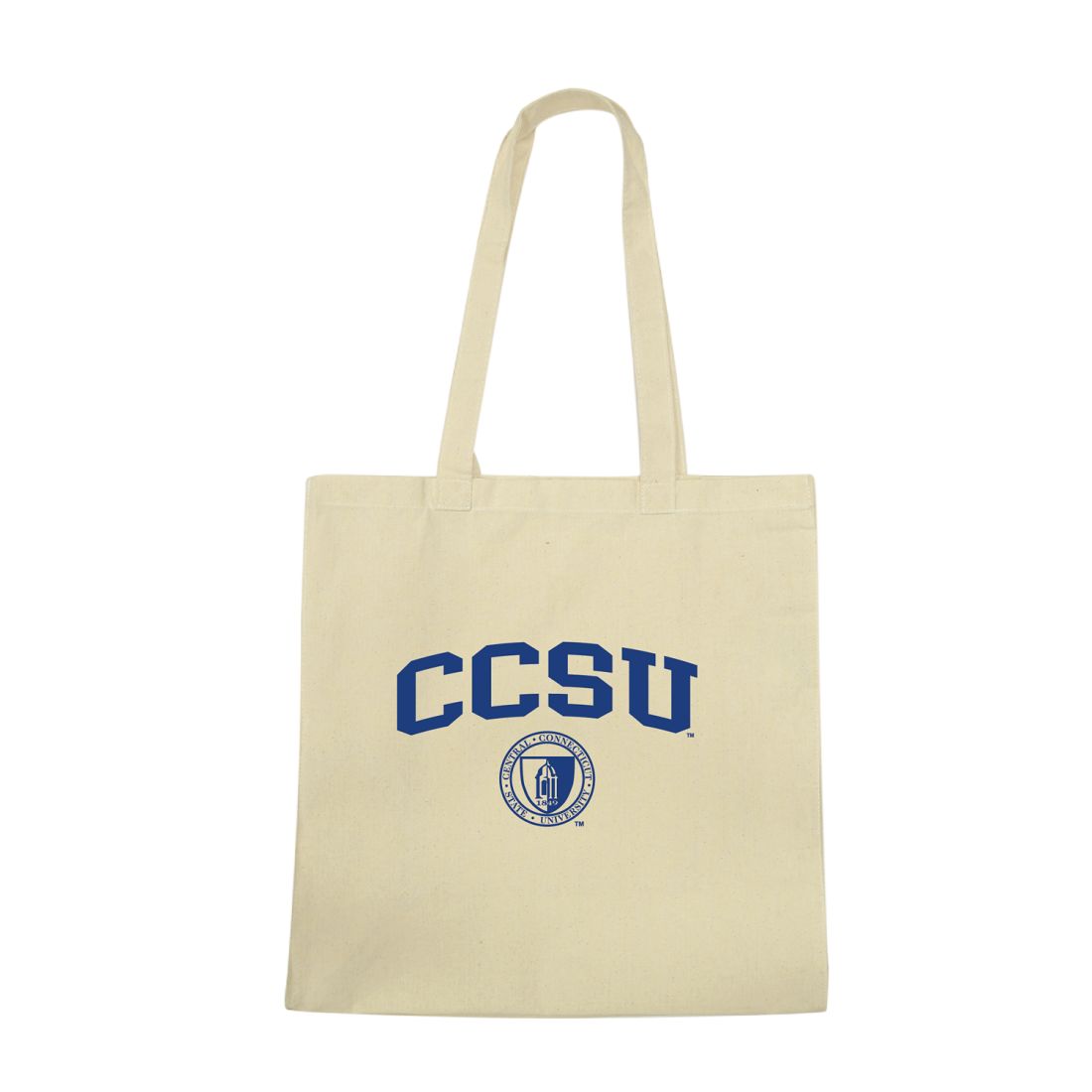 CCSU Central Connecticut State University Blue Devils Institutional Seal Tote Bag