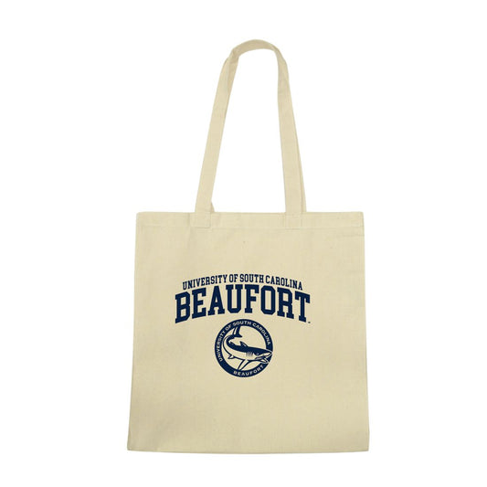 Mouseover Image, USCB University of South Carolina Beaufort Sand Sharks Institutional Seal Tote Bag