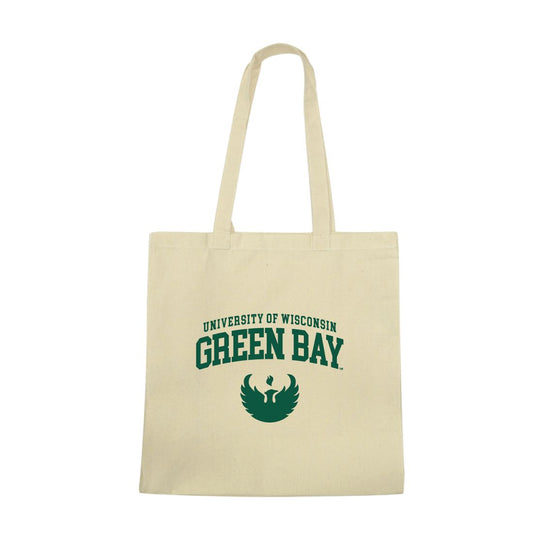 Mouseover Image, UWGB University of Wisconsin-Green Bay Phoenix Institutional Seal Tote Bag
