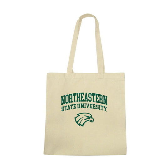 Mouseover Image, NSU Northeastern State University RiverHawks Institutional Seal Tote Bag
