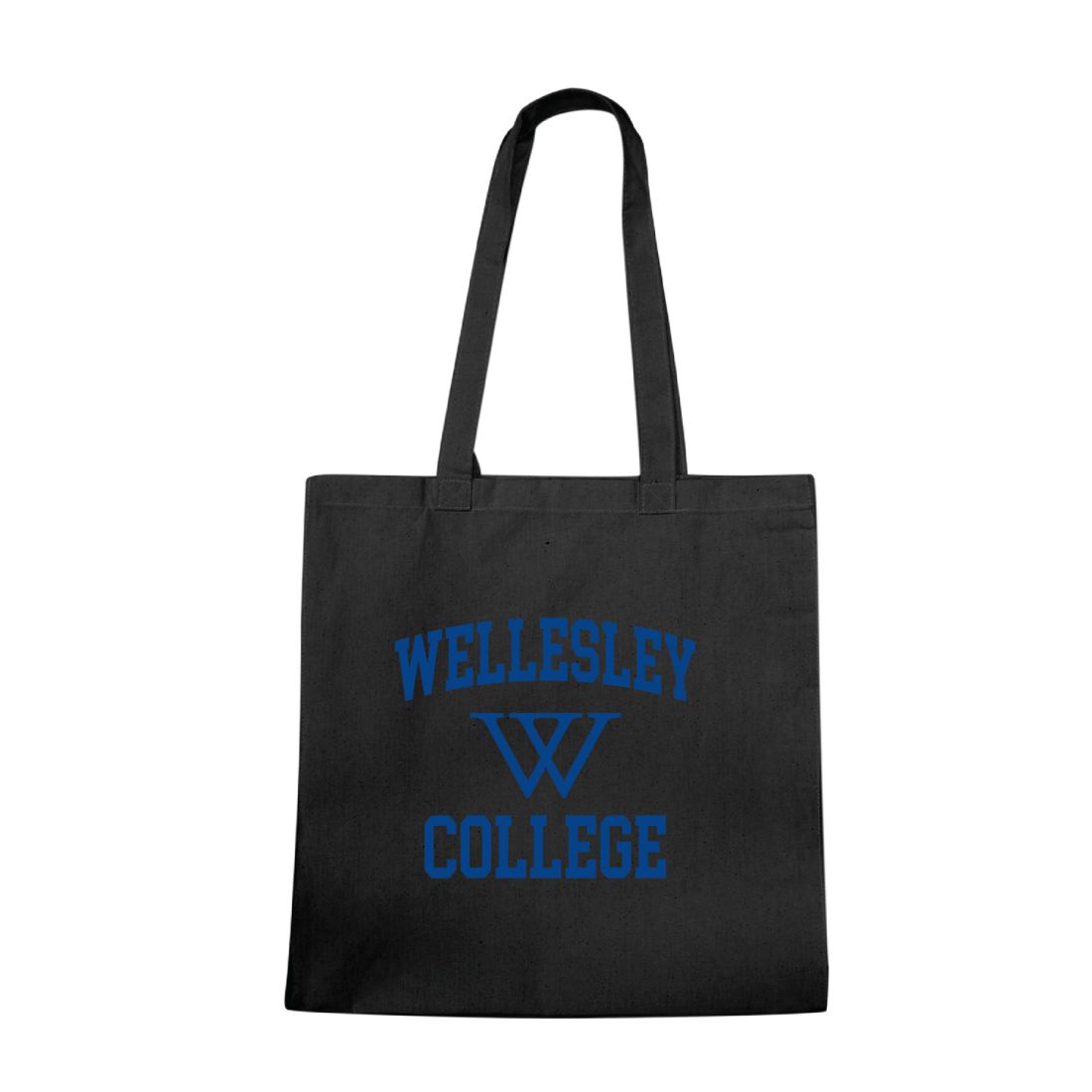Wellesley College Blue Institutional Seal Tote Bag