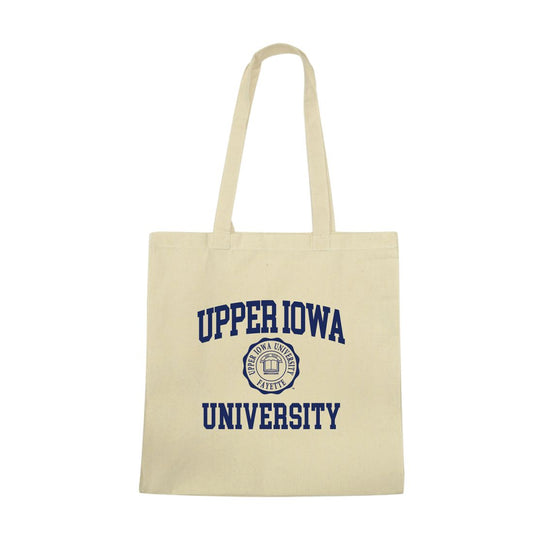Mouseover Image, Upper Iowa University Peacocks Institutional Seal Tote Bag