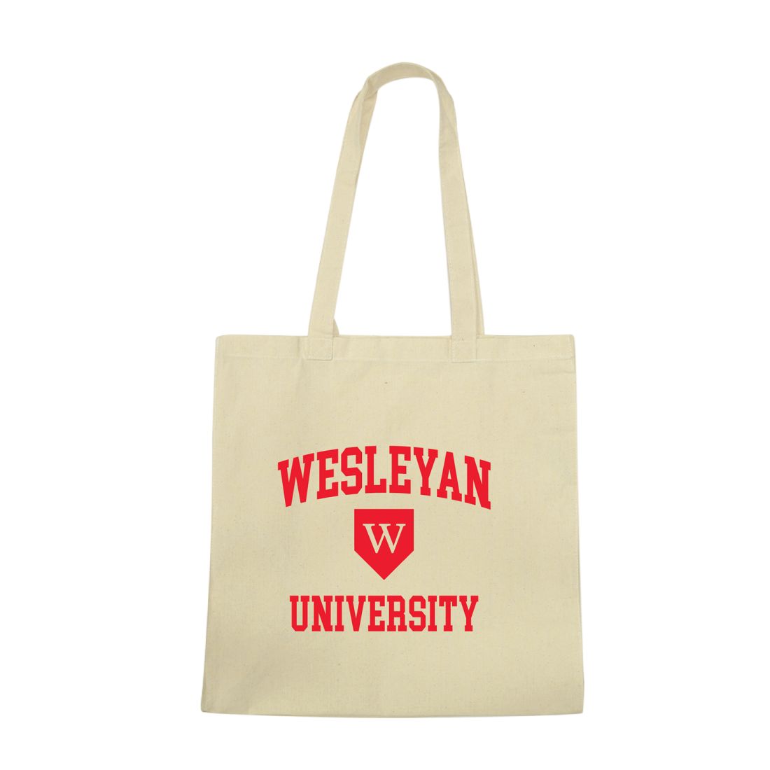 Wesleyan University Cardinals Institutional Seal Tote Bag