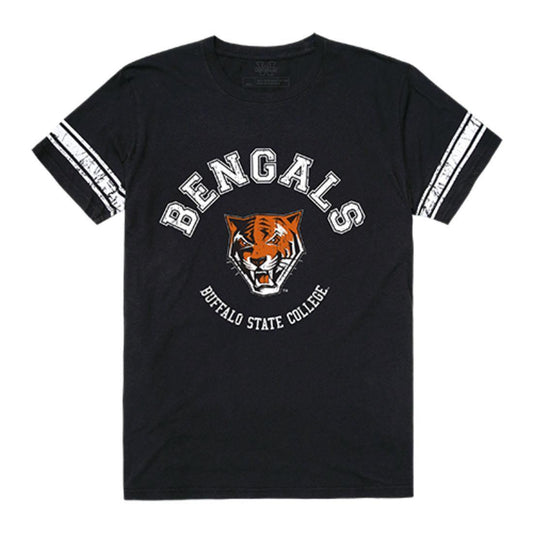 Buffalo State College Bengals Men's Football T-Shirt Black-Campus-Wardrobe