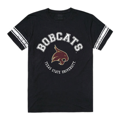 Texas State University Boko the Bobcat Men's Football T-Shirt Black-Campus-Wardrobe
