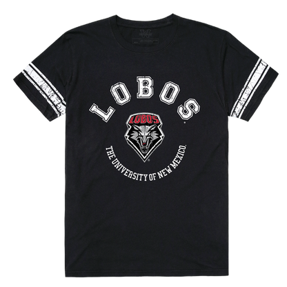 UNM University of New Mexico Lobo Louie Men's Football T-Shirt Black-Campus-Wardrobe