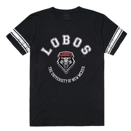 UNM University of New Mexico Lobo Louie Men's Football T-Shirt Black-Campus-Wardrobe