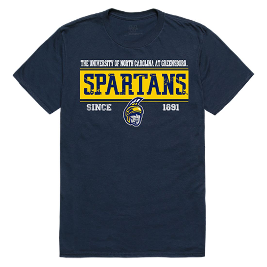 UNCG University of North Carolina at Greensboro Spartans NCAA Established Tees T-Shirt Navy-Campus-Wardrobe