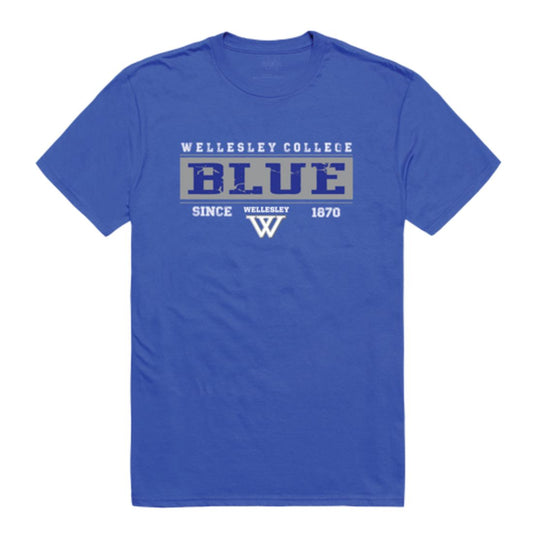 Wellesley College Blue Established T-Shirt Tee