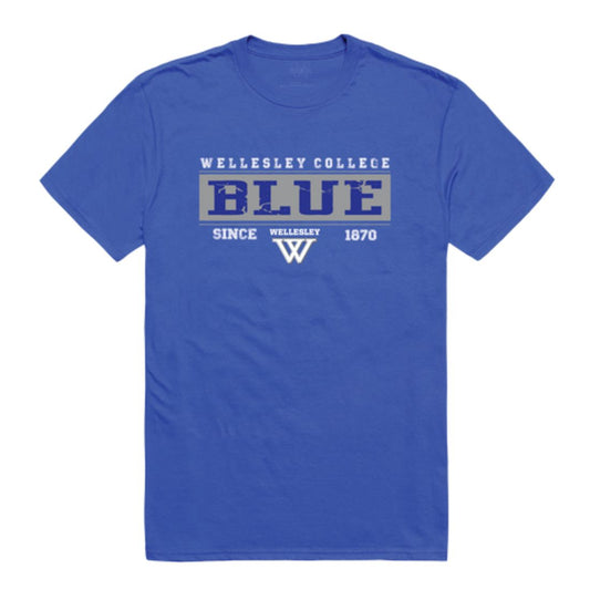 Wellesley College Blue Established T-Shirt Tee