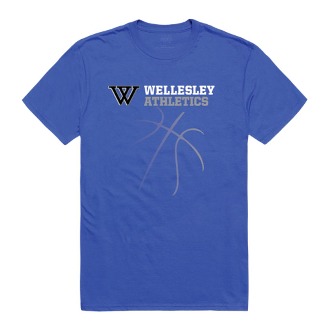 Wellesley College Blue Basketball T-Shirt Tee