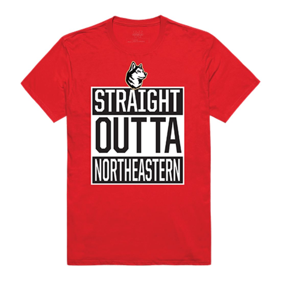 Northeastern University Huskies Straight Outta T-Shirt Red-Campus-Wardrobe