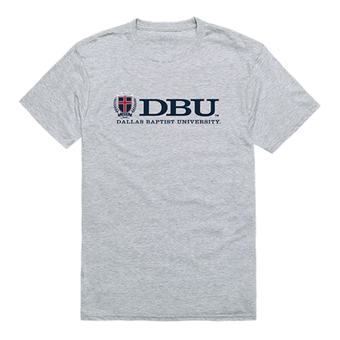 DBU Dallas Baptist University Patriot Institutional T-Shirt Heather Grey-Campus-Wardrobe