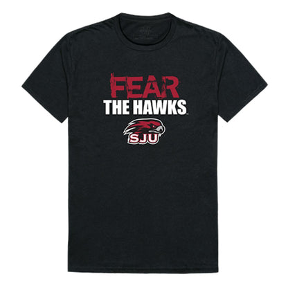 SJU Saint Joseph's University Hawks Fear T-Shirt Black-Campus-Wardrobe