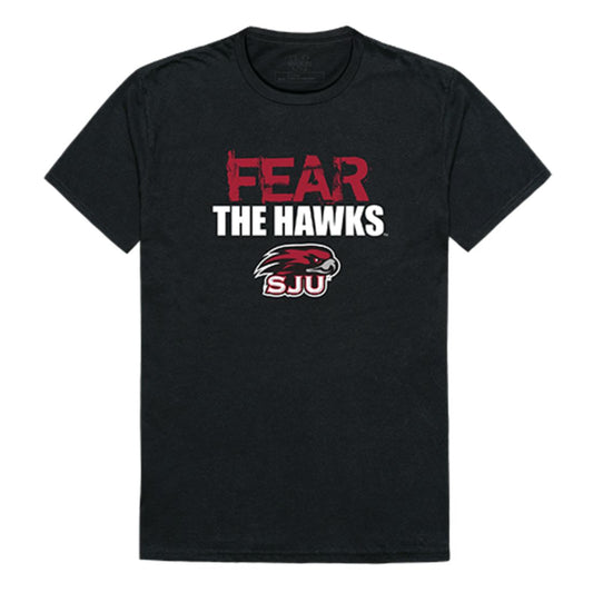 SJU Saint Joseph's University Hawks Fear T-Shirt Black-Campus-Wardrobe