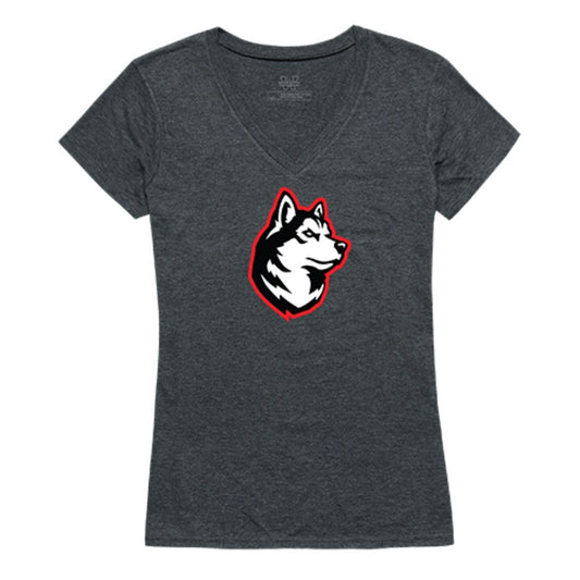 Northeastern University Huskies Womens Cinder Tee T-Shirt Heather Charcoal-Campus-Wardrobe