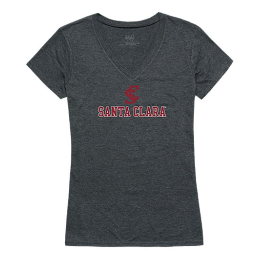 SCU Santa Clara University Broncos Womens Cinder Tee T-Shirt Heather Charcoal-Campus-Wardrobe
