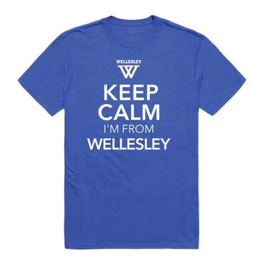 Keep Calm I'm From Wellesley College Blue T-Shirt Tee