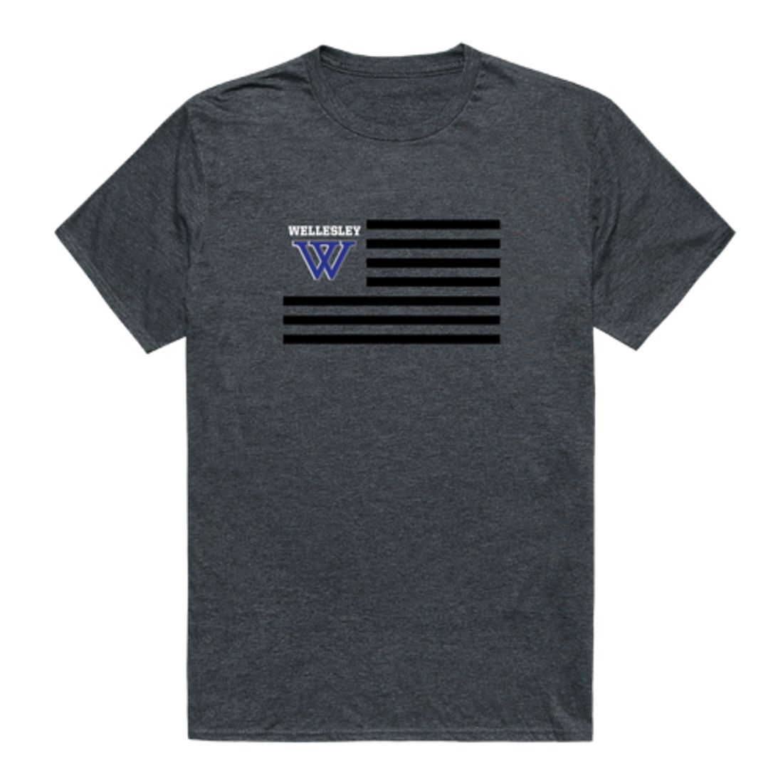 Wellesley College Blue USA Flag T-Shirt Tee