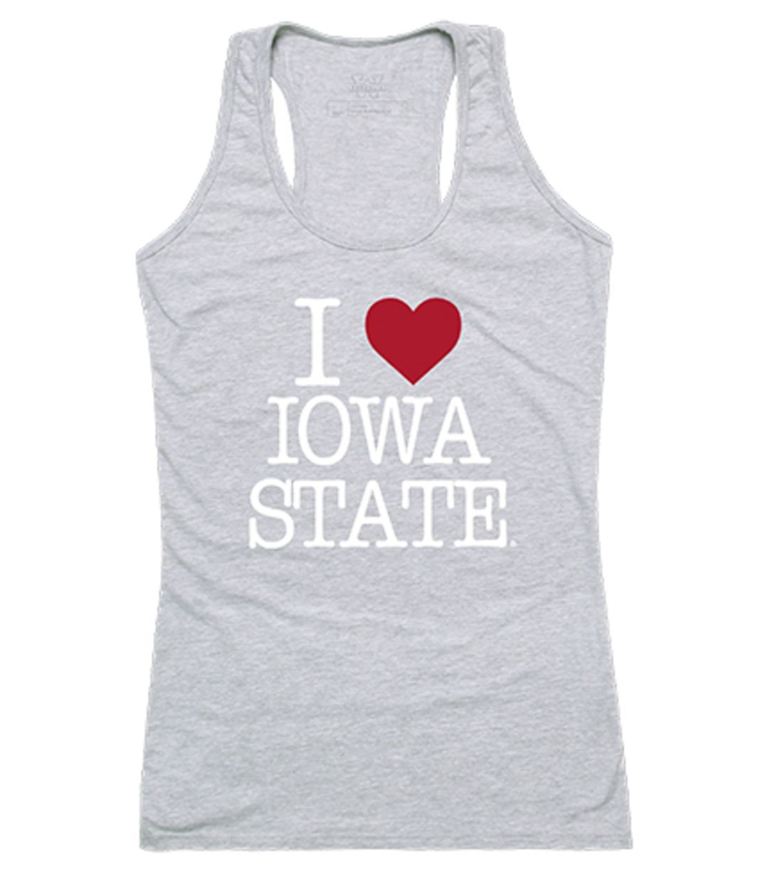 Iowa State University Cyclones Womens Love Tank Top Tee T-Shirt Heather Grey-Campus-Wardrobe