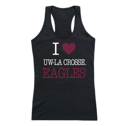 I Love University of Wisconsin La Crosse Eagles Womens Tank Top