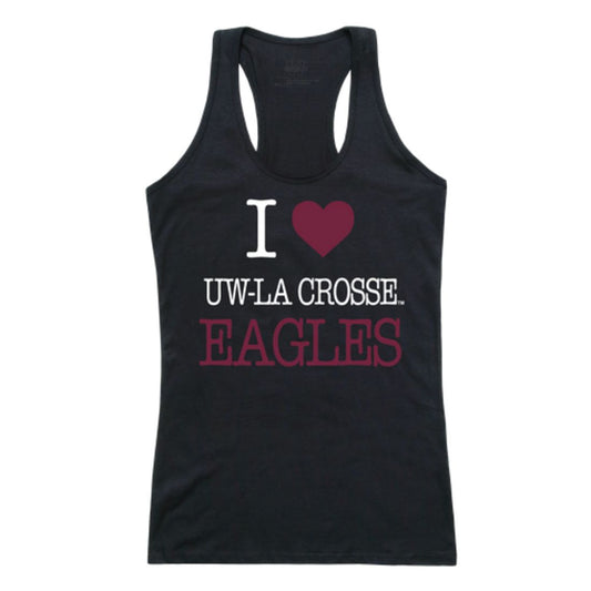 I Love University of Wisconsin La Crosse Eagles Womens Tank Top