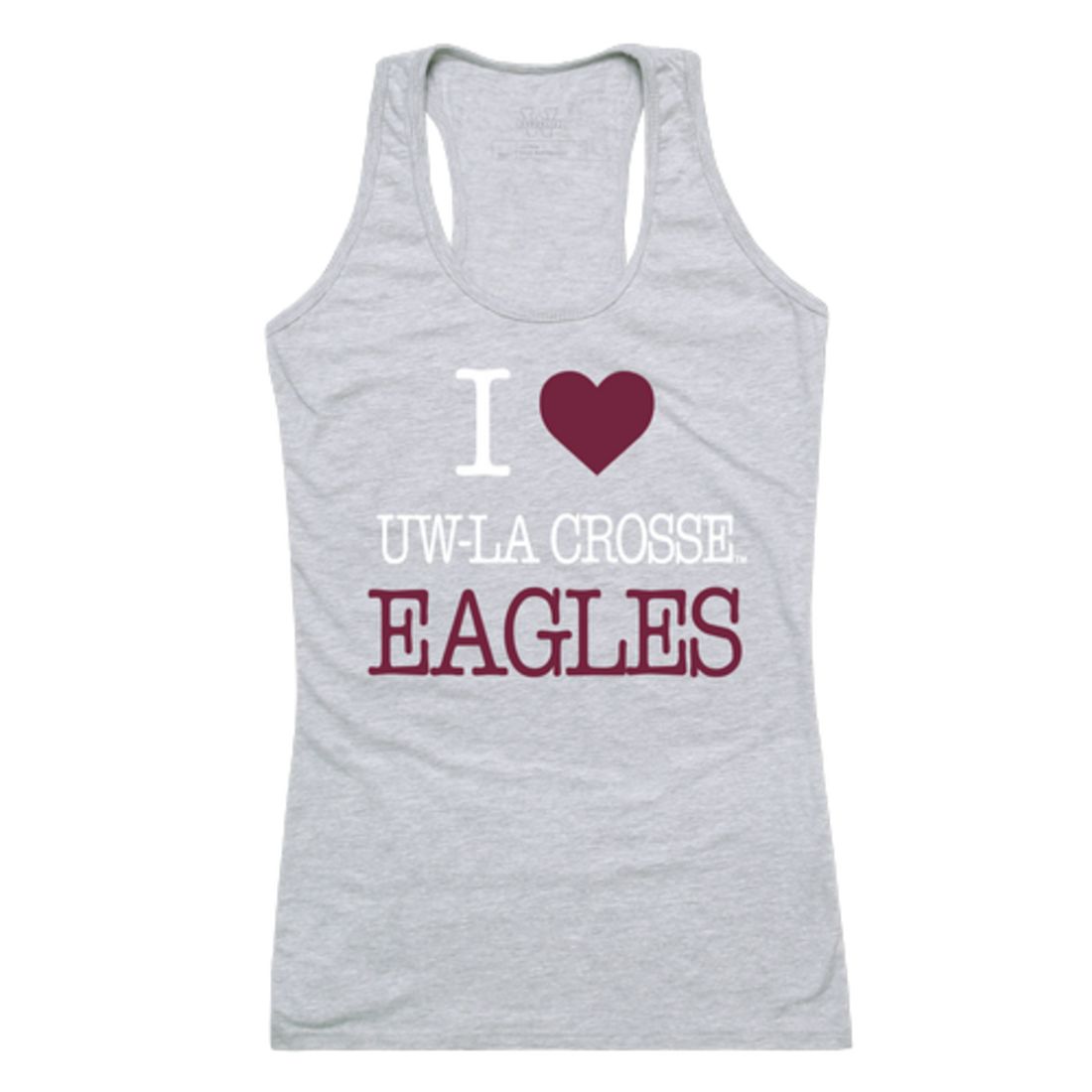 I Love University of Wisconsin La Crosse Eagles Womens Tank Top