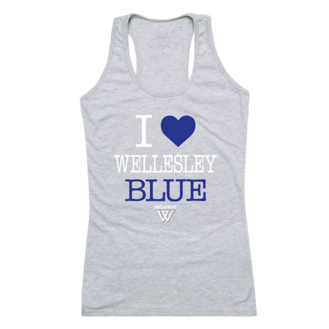 I Love Wellesley College Blue Womens Tank Top